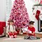 Best Choice Products Prelit Pink Artificial Christmas Tree, Snow Flocked Fir Holiday Decoration